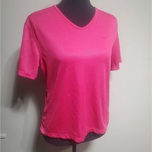 Nike hot pink sporty dri fit tee